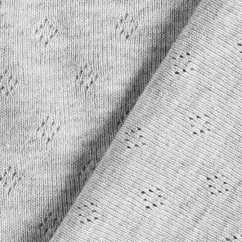jersey maglia fine con motivi traforati Melange – grigio, image number 3