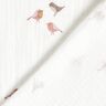 mussolina / tessuto doppio increspato uccellini – avorio,  thumbnail number 4