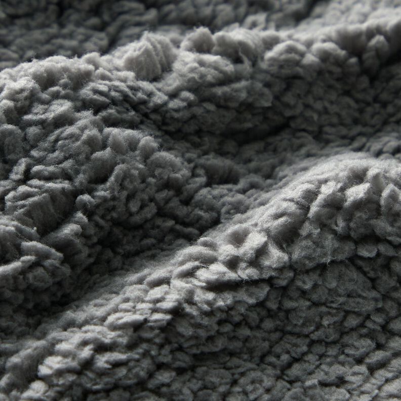 Soffice tessuto in peluche – grigio elefante,  image number 2