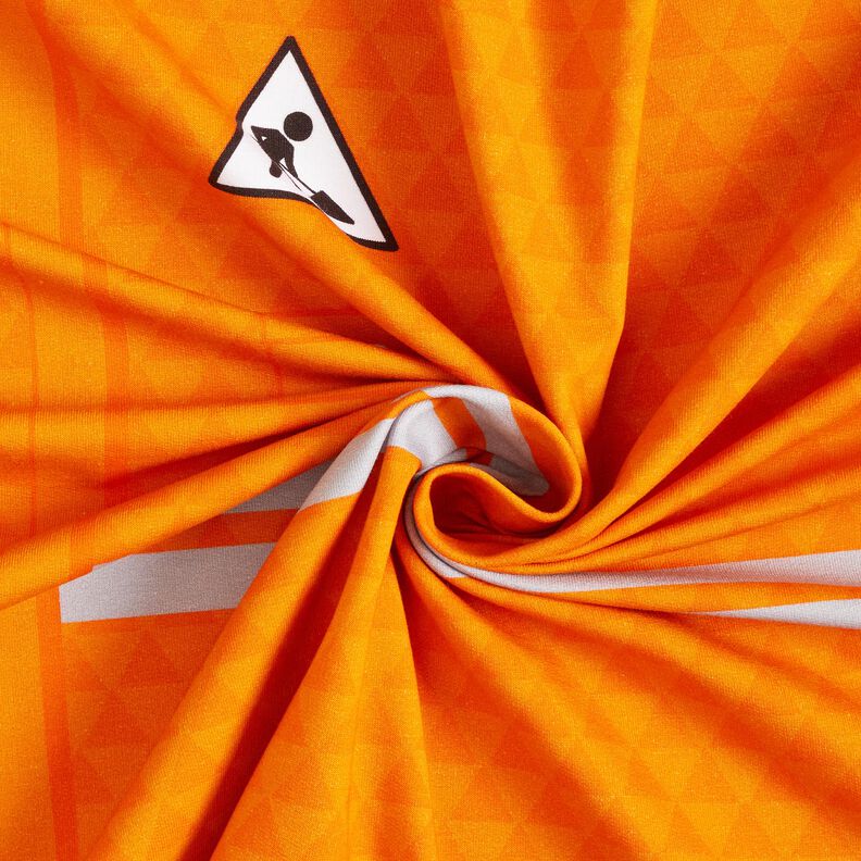 French terry taglio di tessuto Essere un operaio edile un giorno | Stoff&Liebe – arancio,  image number 3