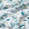 Tessuto di viscosa motivo floreale geometrico – bianco/azzurro,  thumbnail number 2