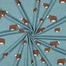 jersey di cotone orsi | Poppy Fabrics – grigio blu/marrone castagna,  thumbnail number 3