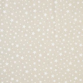 tessuto arredo mezzo panama Stelle – naturale/bianco, 