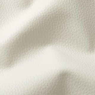 tessuto da tappezzeria Finta pelle goffrata – bianco lana, 