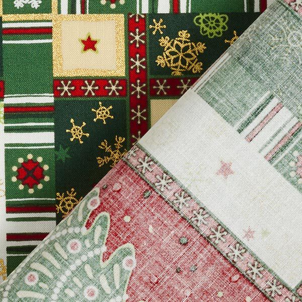 popeline di cotone, Natale colorato – verde, image number 4