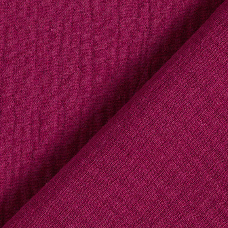 mussolina / tessuto doppio increspato – rosso Bordeaux,  image number 4