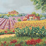 taglio di tessuto arredo gobelin Paesaggio fiorente – rosso carminio/beige chiaro,  thumbnail number 1