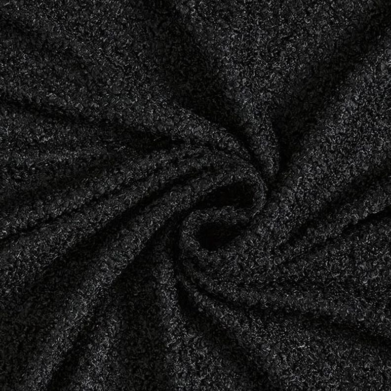 Maglia bouclé liscia – nero,  image number 1
