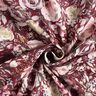 mussolina / tessuto doppio increspato rose acquerello stampa digitale – rosso Bordeaux,  thumbnail number 4