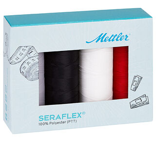 Set di cucirini Seraflex per cuciture elastiche | 4 rocchetti cad. di 130 m| Mettler, 