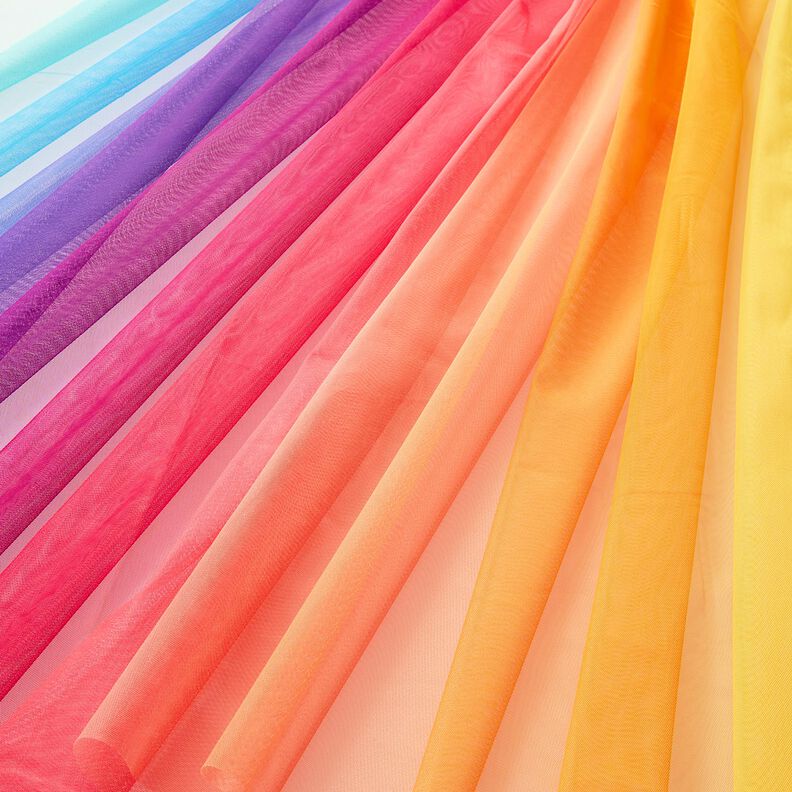 morbido tessuto a rete Striscia di arcobaleno – azzurro/rosa fucsia acceso, image number 8