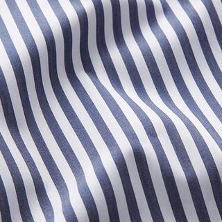 tessuto per camicette, strisce verticali – bianco/blu marino, 