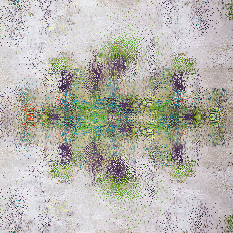 GOTS Jersey di cotone Mosaico sparso | TCC x LOOKS by Wolfgang Joop – verde mela/beige scuro,  image number 1