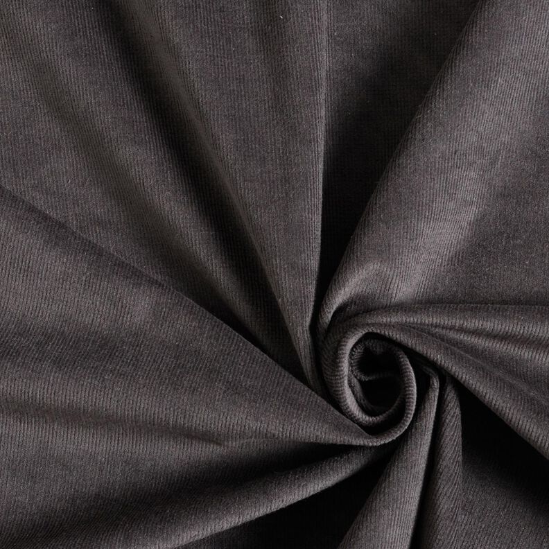 velluto a costine stretch – grigio scuro,  image number 1