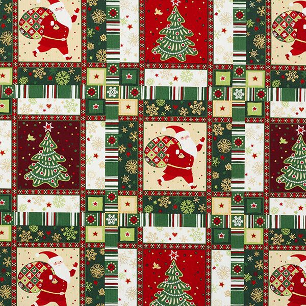 popeline di cotone, Natale colorato – verde, image number 1