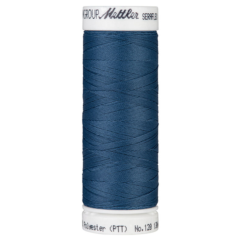 Cucirino Seraflex per cuciture elastiche (0698) | 130 m | Mettler – colore blu jeans,  image number 1