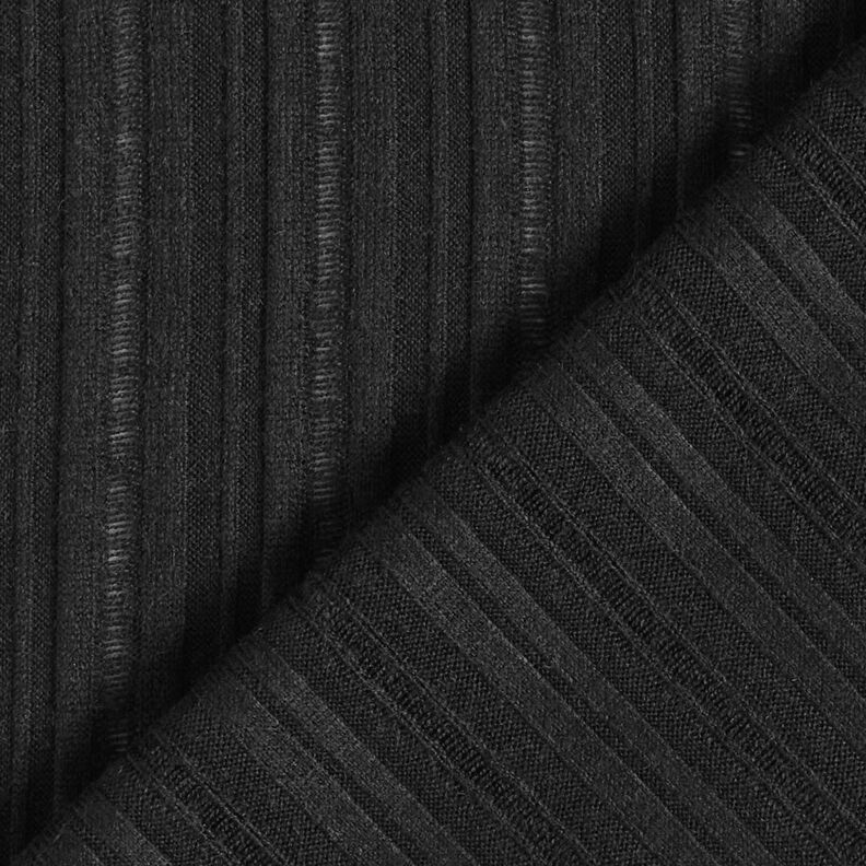 Maglia a coste in tinta unita – nero,  image number 5