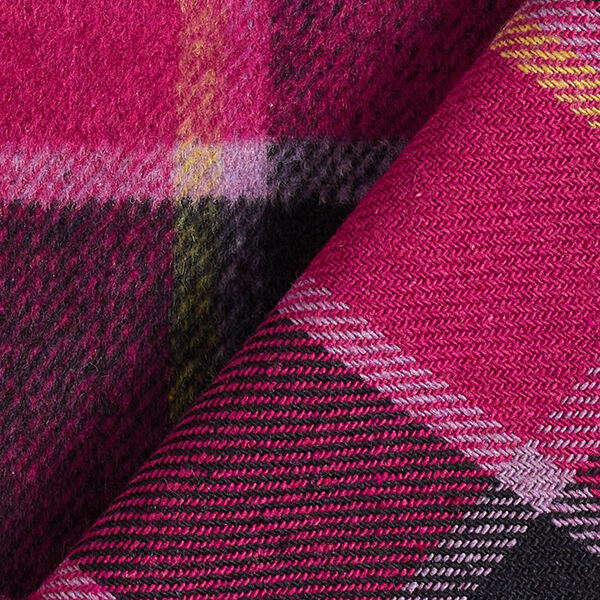 Cappotto in tessuto a quadri colorati – nero/bacca,  image number 4