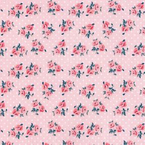 tessuto in cotone cretonne piccole rose – rosa, 