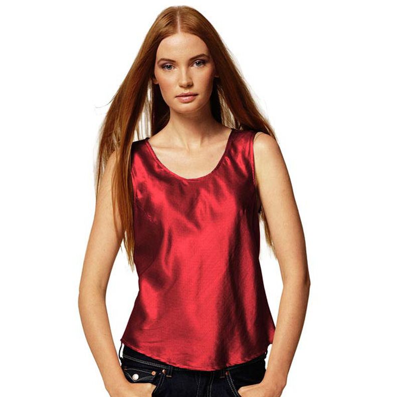 Stretch Satin – rosso carminio, image number 4