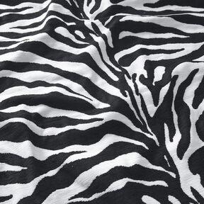 tessuto da tappezzeria Jacquard zebra – bianco/nero, 