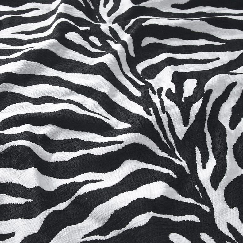 tessuto da tappezzeria Jacquard zebra – bianco/nero, image number 2