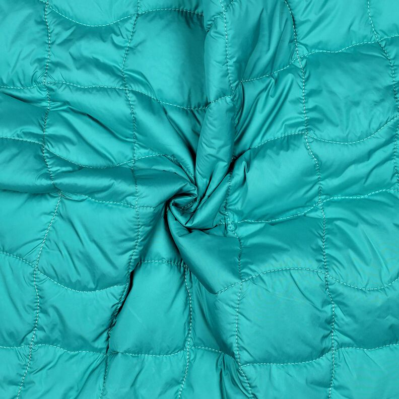 tessuto trapuntato Quadrati ondulati – azzurro/porpora,  image number 3