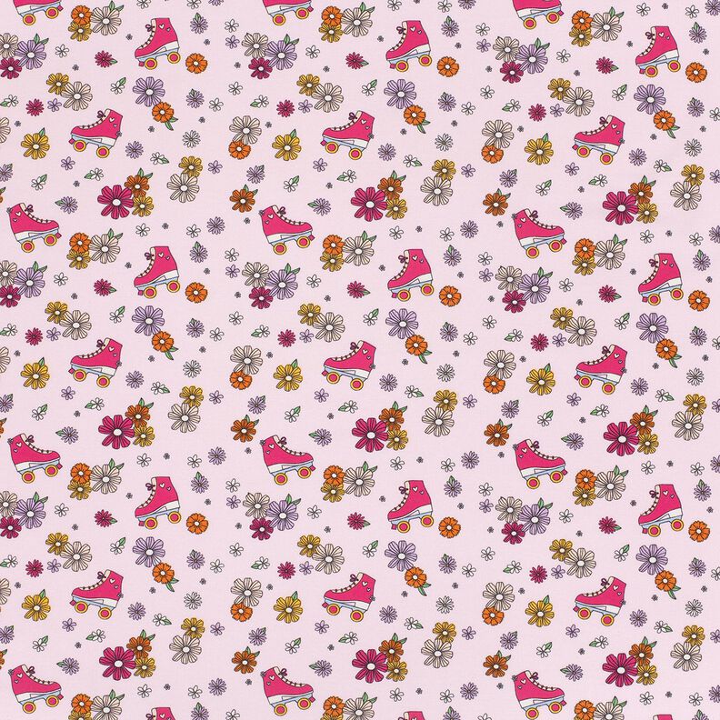 jersey di cotone Pattini a rotelle retrò – rosé, image number 1