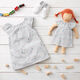 popeline di cotone bio Baby coniglietto e righe – bianco,  thumbnail number 6