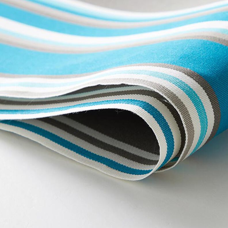 tessuto per tende da sole righe assortite – grigio/turchese,  image number 6