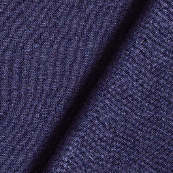 misto lino viscosa tessuto in maglia fine – blu marino, image number 3