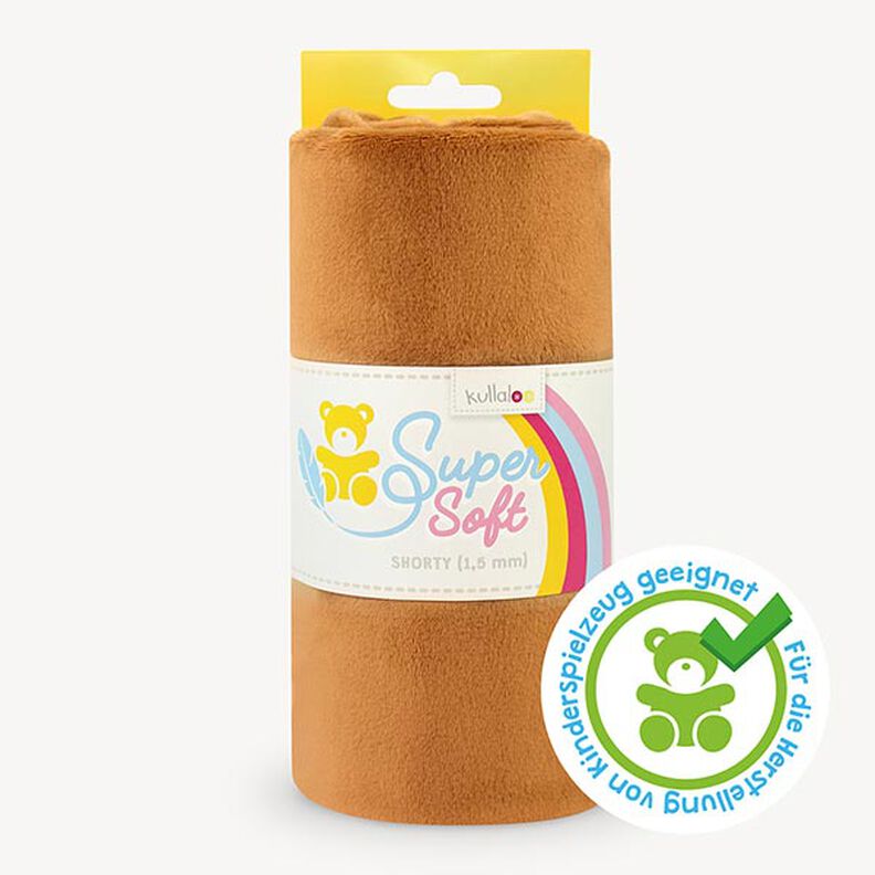 Tessuto peluche SuperSoft SHORTY [ 1 x 0,75 m | 1,5 mm ] - marrone chiaro | Kullaloo ,  image number 1