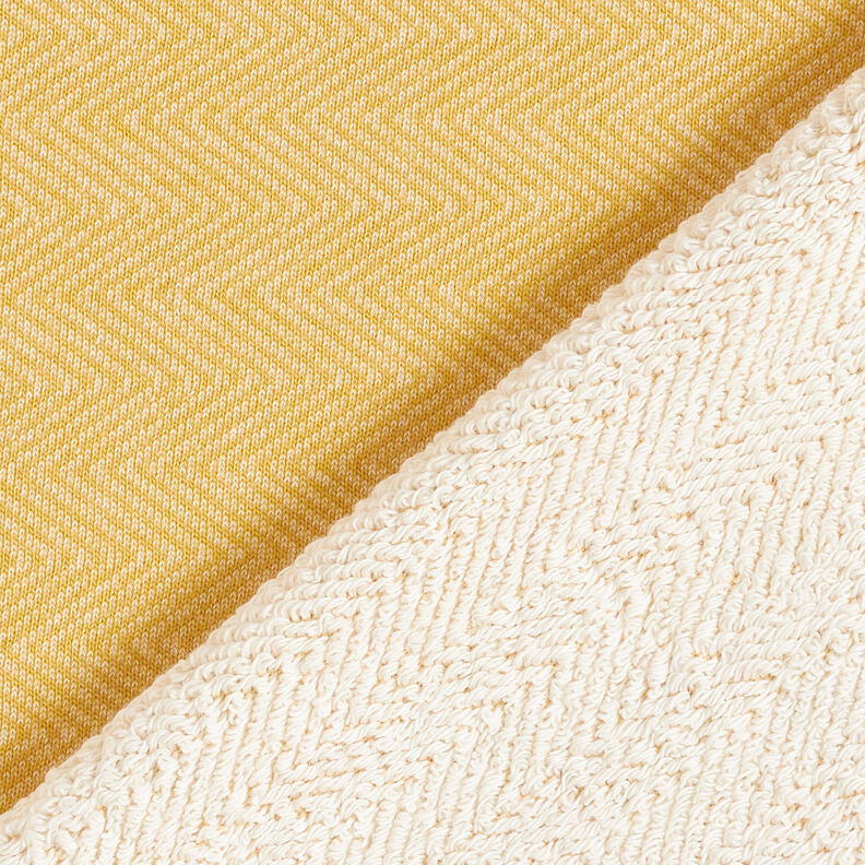 Felpa invernale a righe trasversali – oro/bianco, image number 4
