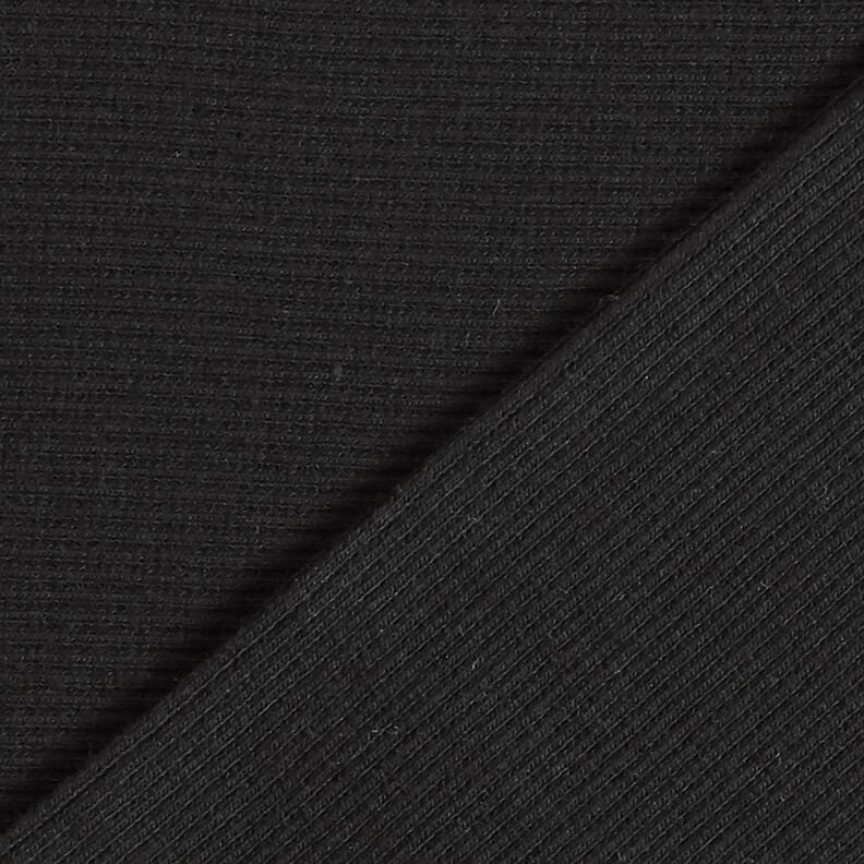GOTS 2x2 tessuto per polsini | Tula – nero,  image number 3