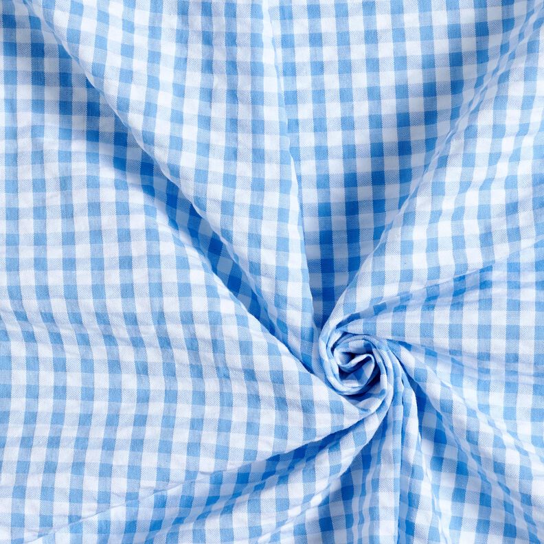 seersucker cotone A quadri intrecciati – blu/bianco, image number 3
