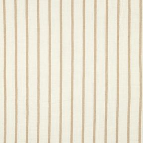 mussolina / tessuto doppio increspato Righe tinte in filo  | Poppy Fabrics – mandorla/bianco lana, 