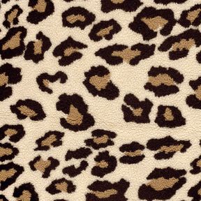 Peluche Sherpa con stampa leopardata – mandorla/nero, 