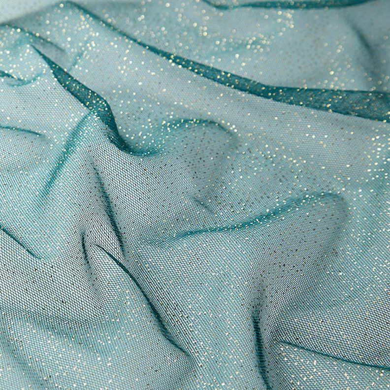 tulle glitter Royal – petrolio/oro,  image number 4