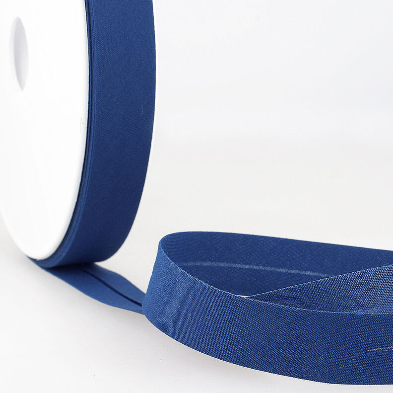 Nastro in sbieco Polycotton [20 mm] – blu reale,  image number 1