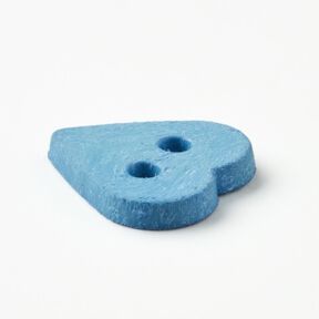 Bottone a forma di cuore [Ø 15 mm] – blu brillante, 