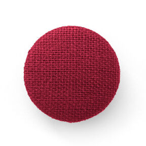 Bottone rivestito, Lino medio – rosso Bordeaux, 