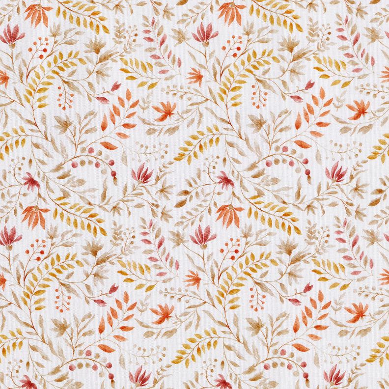 popeline di cotone Fiori da sogno stampa digitale – bianco/rame,  image number 1