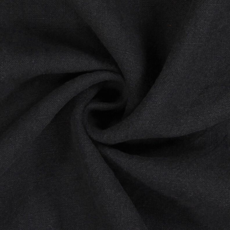 Tessuto di misto ramiè lavato a pietra, qualità pesante – nero, image number 2