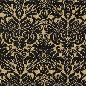 Jersey jacquard con motivi ornamentali – oro effetto metallizzato/nero, 