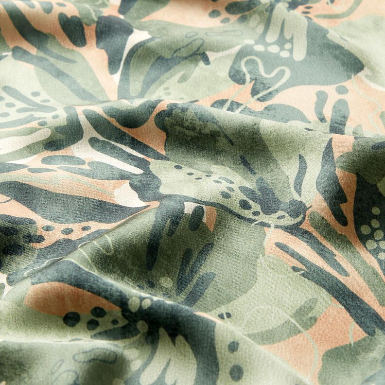 Mare di fiori in raso crepe – canna palustre/beige,  image number 2