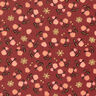 tessuto in cotone popeline Rose classiche – rosso scuro/oro,  thumbnail number 1