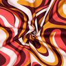 satin di cotone Onde retrò | Poppy Fabrics – rosso Bordeaux/giallo curry,  thumbnail number 3