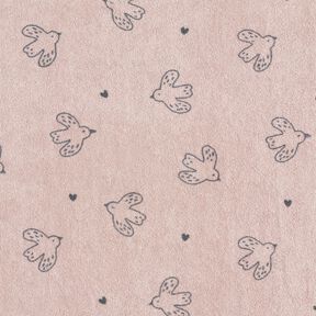 Maglia in spugna Uccellini – rosa antico chiaro, 