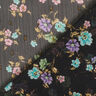 Chiffon increspato Dobby e Fiori &ndash; nero/azzurro,  thumbnail number 4