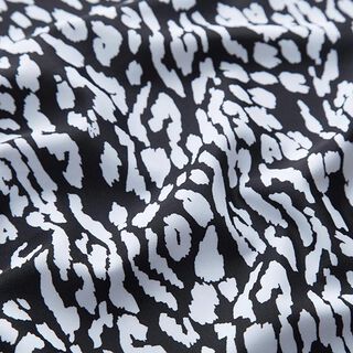tessuto per costumi da bagno, motivo leopardato – bianco/nero, 